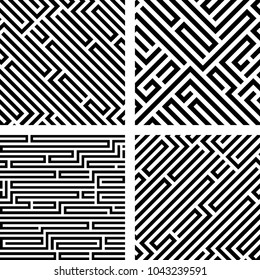 Abstract vector background design with maze mosaic texture. Good cover for book on psychology, creative problem solving, logical thinking, study of human relations