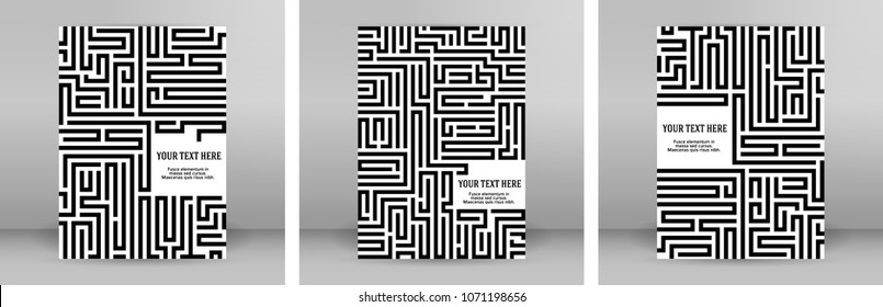 Abstract vector background design with maze mosaic texture. Good cover for book psychology, creative problem solving, logical thinking, study of human relations, technology, vector Illustration eps 10