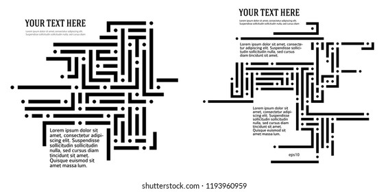 Abstract vector background design with maze mosaic texture. Good cover for book on psychology, creative problem solving, logical thinking, study of human relations