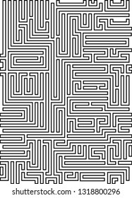 Abstract vector background design with maze mosaic texture. Good cover for book on psychology, creative problem solving, logical thinking, study of human relations