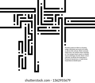 Abstract vector background design with maze mosaic texture. Good cover for book on psychology, creative problem solving, logical thinking, study of human relations