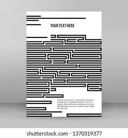 Abstract vector background design with maze mosaic texture. Good cover for book on psychology, creative problem solving, logical thinking, study of human relations 