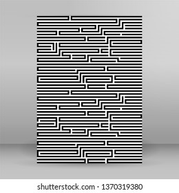 Abstract vector background design with maze mosaic texture. Good cover for book on psychology, creative problem solving, logical thinking, study of human relations 
