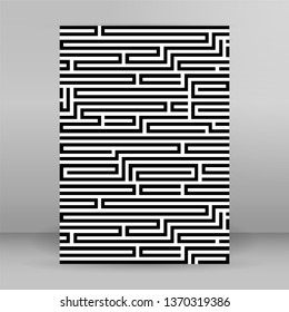 Abstract vector background design with maze mosaic texture. Good cover for book on psychology, creative problem solving, logical thinking, study of human relations 