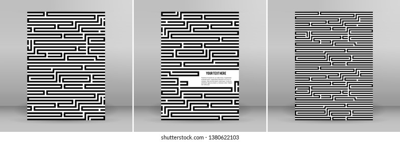 Abstract vector background design with maze mosaic texture. Good cover for book on psychology, creative problem solving, logical thinking, study of human relations