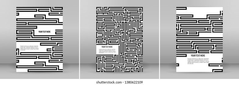 Abstract vector background design with maze mosaic texture. Good cover for book on psychology, creative problem solving, logical thinking, study of human relations