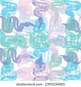 Abstract vector background design with maze mosaic texture.  Brush drawn tropical foliage background. 