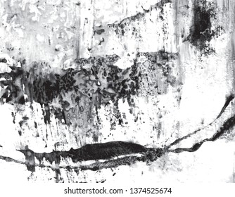 Abstract vector background for design use. Splashing ink mark. Black brush stroke textures. Freehand drawing. Vector illustration.