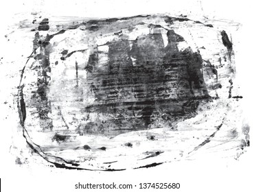 Abstract vector background for design use. Splashing ink mark. Black brush stroke textures. Freehand drawing. Vector illustration.