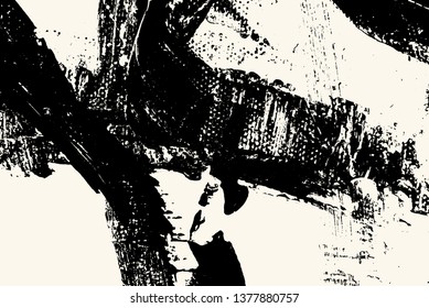 Abstract vector background for design use. Splashing ink mark. Black brush stroke textures. Freehand drawing. Isolated on a beige background.Vector illustration. 