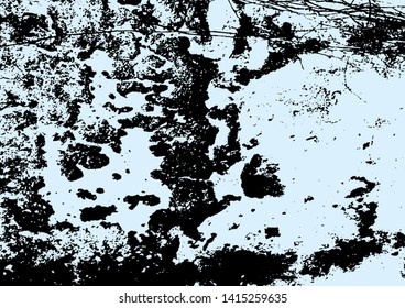 Abstract vector background for design use. Distressed, rags and damaged stone wall texture - vector.