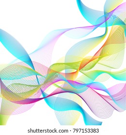 Abstract vector background for design, abstract vector waves. 