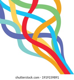 Abstract vector background of different color arrows. Design concept. Vector illustration