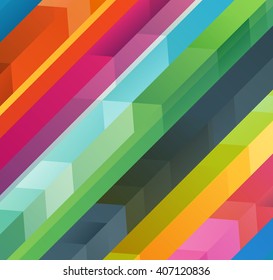 Abstract vector background of different color arrows. Design concept