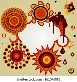 Abstract vector  background with different design elements.