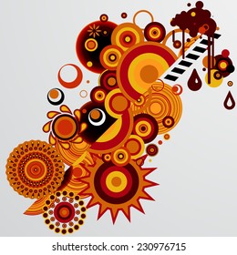 Abstract Vector  Background With Different Design Elements.