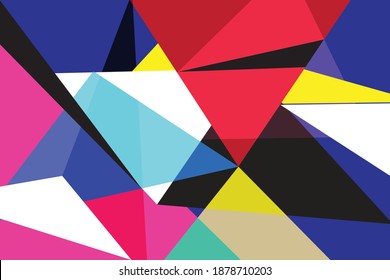 Abstract vector background with different geometric elements on a retro background. Design example abstract geometry for a website or poster