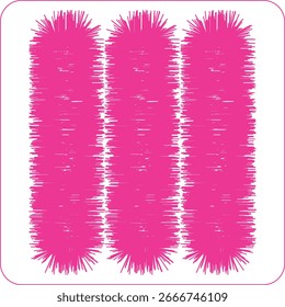 An abstract vector background with a digital glitch, data, or sound wave pattern in pink. Perfect for tech, cyber, and modern design projects.