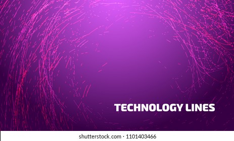 Abstract vector background with digital lines. Design for banner, brochure, business card, flyer.