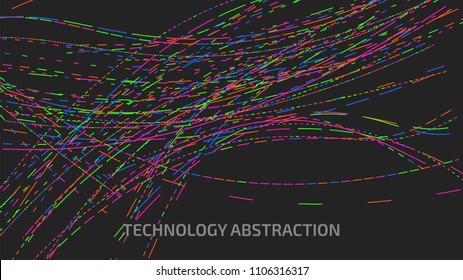 Abstract vector background with digital lines. Design for banner, brochure, business card, flyer.