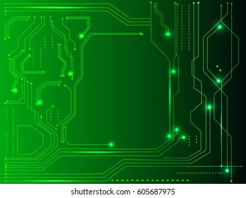 Abstract vector background of digital technologies. Hi tech computer motherboard. technical background.  Science fiction background. Computer technology. Light effects are modern digital elements.