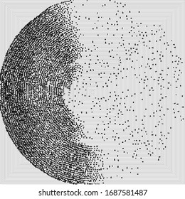 Abstract vector background. Distressed overlay. Grunge halftone stipple texture. Dotted surface.