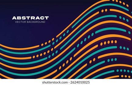 arrière-plan Image vectorielle d'Abstrait avec ligne pointillée et trait