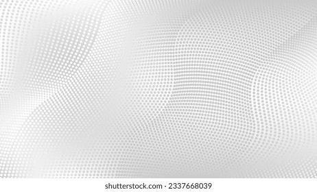 Abstract vector background with dots. Grey geometric texture
