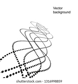 Abstract vector background. Dotted pattern. Template for graphic designs. Halftone effect. 3d illusion
