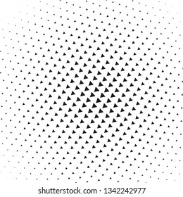 Abstract vector background. Dotted pattern. Template for graphic designs. Halftone effect. Triangle elements