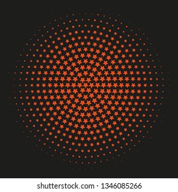 Abstract vector background. Dotted pattern. Template for graphic designs. Halftone effect. Star symbols