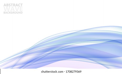 Abstract vector background with dynamic colorful waves. Modern color abstract background with blue wave curves. Vector template for website