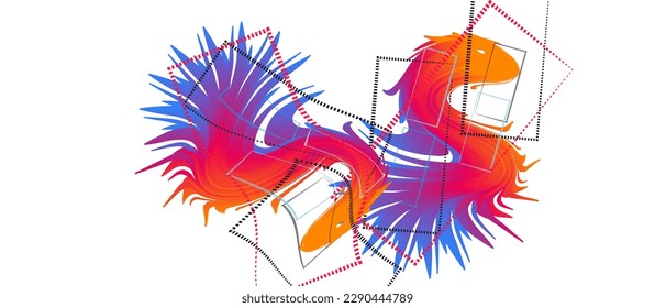 Abstract vector background. dynamic shapes composition 