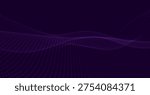 Abstract vector background with a dynamic wave. Streams of bright dots form smooth waves against a dark background. The radiating light creates a sense of depth and elegance. Futuristic 3D dot wave.