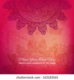 Abstract vector background. Elegant lace arabesque