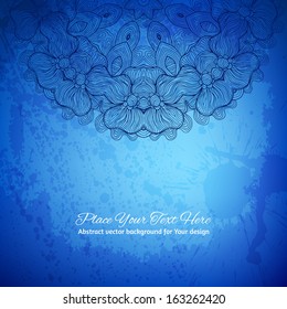 Abstract vector background. Elegant lace arabesque