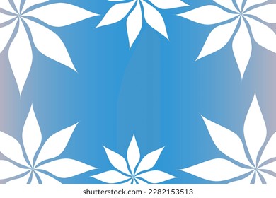 Abstract vector background with empty space for text or message surrounded by beautiful leaves