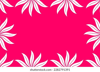 Abstract vector background with empty space for text or message surrounded by beautiful leaves