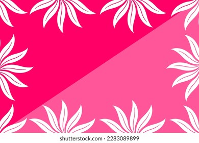 Abstract vector background with empty space for text or message surrounded by beautiful leaves