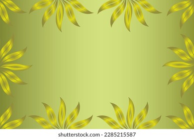 Abstract vector background with empty space for text or message surrounded by beautiful leaves