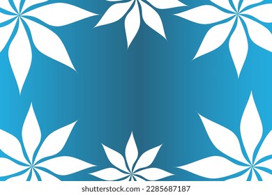 Abstract vector background with empty space for text or message surrounded by beautiful leaves
