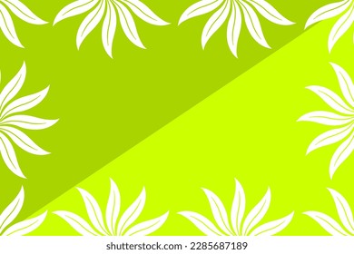 Abstract vector background with empty space for text or message surrounded by beautiful leaves