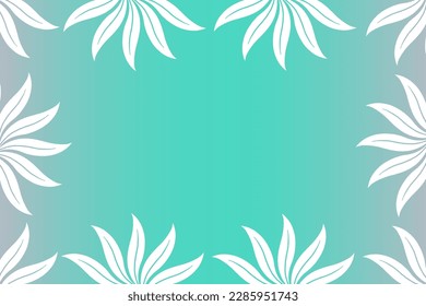 Abstract vector background with empty space for text or message surrounded by beautiful leaves