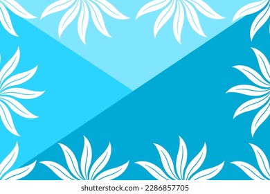 Abstract vector background with empty space for text or message surrounded by beautiful leaves