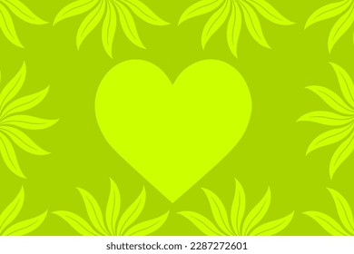 Abstract vector background with empty space for text or message surrounded by beautiful leaves