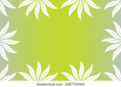 Abstract vector background with empty space for text or message surrounded by beautiful leaves