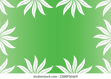 Abstract vector background with empty space for text or message surrounded by beautiful leaves