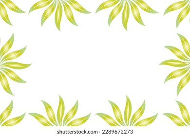 Abstract vector background with empty space for text or message surrounded by beautiful leaves