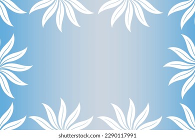 Abstract vector background with empty space for text or message surrounded by beautiful leaves