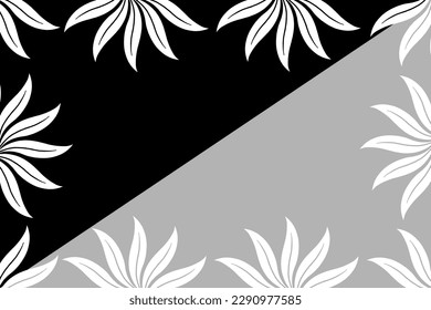 Abstract vector background with empty space for text or message surrounded by beautiful leaves